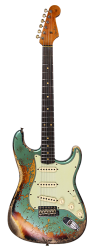 GUITARRA FENDER 60/63 STRATOCASTER SUPER HEVY RELIC LTD EDITION 923-1011-940 AGED SHERWOOD OVER 3TS
